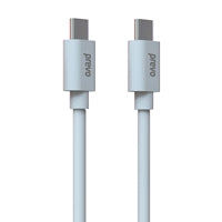 Prevo USB-C Cable 60W 1m White - Pure Copper Fast Charging Prevo USB-C Cable 60W 1m White - Pure Copper Fast Charging